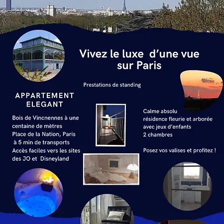 The Paris Skyline And Eiffel Tour Rooftop * Nogent-sur-Marne